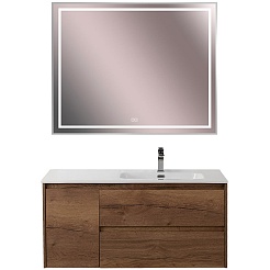 BelBagno Тумба под раковину Kraft 100 R подвесная Rovere Tabacco – фотография-8