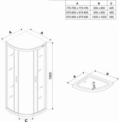 De Aqua Поддон для душа Radius MPD9090-R 90х90 – фотография-2