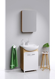 Aqwella Мебель для ванной Вега 55 дуб сонома – фотография-8