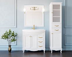 ValenHouse Комплект мебели Эллина 85 белый, фурнитура золото – фотография-6