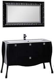 Aquanet Мебель для ванной "Мадонна 120" черная с кристаллами Swarovski (168916) – фотография-1