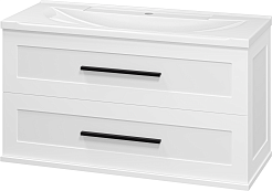 Misty Мебель для ванной Модерн 100 подвесная белая – фотография-5