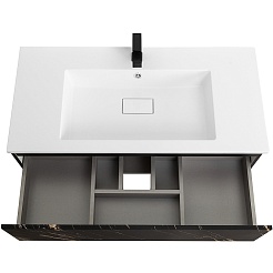 Cezares Тумба под раковину Slider 100 подвесная чёрный фьюжн – фотография-7