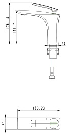 Timo Смеситель для раковины Helmi 4061/00-16F – фотография-2