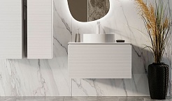 Jorno Тумба с раковиной Stone 80 белая – фотография-6