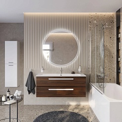 BelBagno Мебель для ванной Eco Cer-N 120 орех шоколад софт CZR-8073-120 ручки сатин – фотография-2