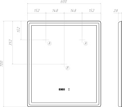 Vigo Зеркало Geometry Luxe 600 – фотография-13