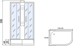 Мономах Душевая кабина 110x80 Б/К 110/80/44 МЗ L – фотография-4