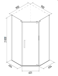 Erlit Душевой уголок ER 10109V-C4 – фотография-2