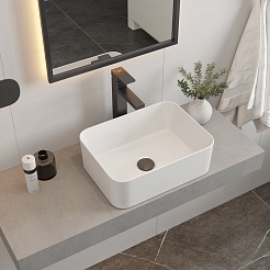 Teymi Раковина накладная в ванную Helmi Mini 40 белая T51103 – фотография-3