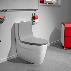 Roca Спинка для унитаза "Khroma" 80165AF1T серебристый серый – фотография-4