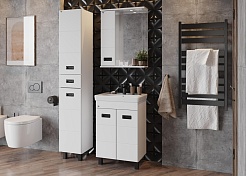 Onika Мебель для ванной Балтика-Квадро 55.11 Black L белая – фотография-3