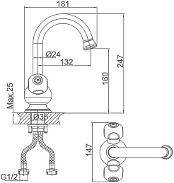 D&K Смеситель "Kassel Hessen DA1422101" для раковины – фотография-2