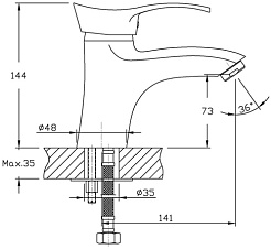 Zollen Смеситель Emden EM53611122 – фотография-2