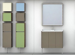 Акватон Мебель для ванной "Фабиа 80" корица – фотография-4