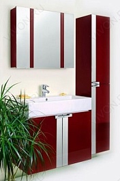  Тумба с раковиной "Fresh 80" красная – фотография-4