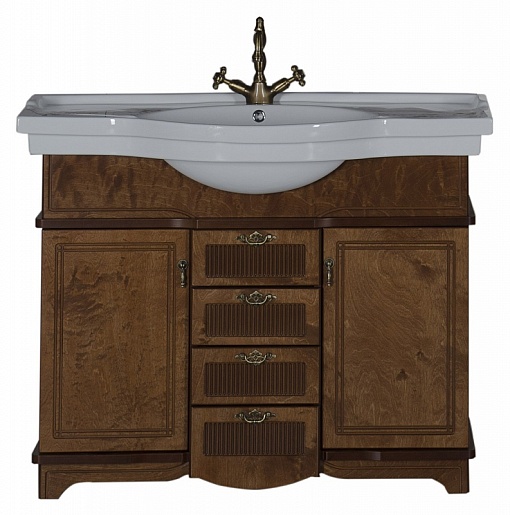 Aquanet Тумба с раковиной "Луис 110" темный орех (179730) – фото-1