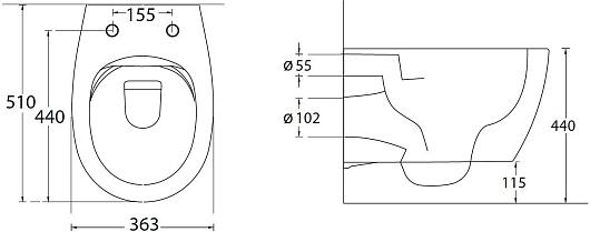 Allen Brau Унитаз подвесной Fantasy 4.11HC1.20 белый глянец с крышкой 4.11005.20 – фотография-34