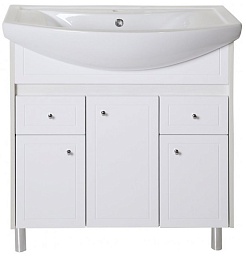 ASB-Mebel Мебель для ванной Орхидея 80 белое дерево – фотография-5