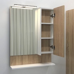 Comforty Мебель для ванной Рига 60 подвесная дуб сонома/белая – фотография-17