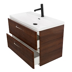 BelBagno Тумба под раковину Due 80 подвесная Noce – фотография-3