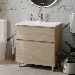 Teymi Тумба под раковину Laina 80 дуб светлый – фотография-7