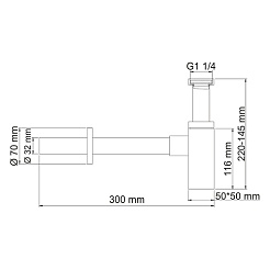 WasserKRAFT Сифон для раковины A072 – фотография-2