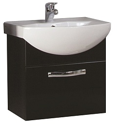 Акватон Тумба с раковиной "Ария 50" черная – фотография-1