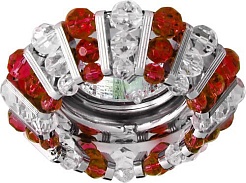 Feron Встраиваемый светильник CD2121 JCDR прозрачный-красный, хром  – фотография-1