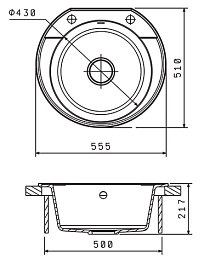 Florentina Мойка гранитная Эльба коричневый – фотография-2