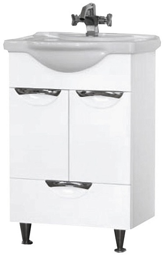 Misty Тумба с раковиной Жасмин 55 белая, пленка – фото-1