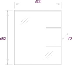 Onika Зеркало для ванной Коралл 60.01 R – фотография-5