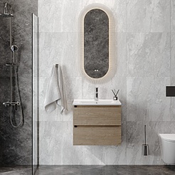 Teymi Тумба с раковиной Laina 60 подвесная дуб светлый – фотография-14