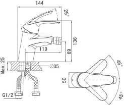 D&K Смеситель "Augsburg Bayern DA1122201" для биде – фотография-2