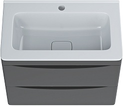 Vivon Тумба с раковиной Ostin 60 подвесная серая матовая – фотография-6