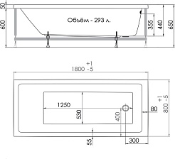 1ACReal Акриловая ванна Palermo 180x80 – фотография-11