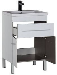 Aquanet Мебель для ванной "Верона 58" белая напольная (230308) – фотография-3