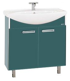 Misty Тумба для умывальника Джулия 75 прямая зеленая – фотография-1