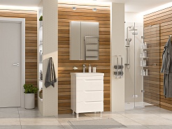 Misty Мебель для ванной Софт 60 белая – фотография-2