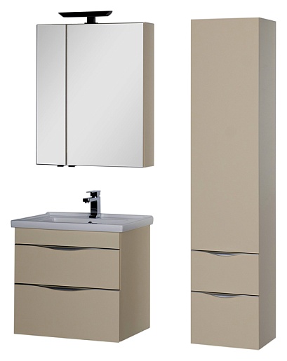 Aquanet Зеркальный шкаф "Эвора 70" сливочный – фотография-4