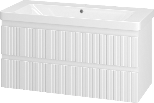 Brevita Тумба под раковину Victory 105 подвесная белая – фотография-2