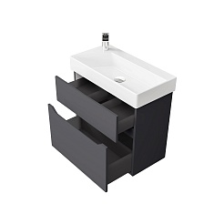 Jorno Тумба с раковиной Folk 65 антрацит – фотография-5