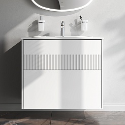 Am.Pm Тумба под раковину Func 80 подвесная белая матовая – фотография-6