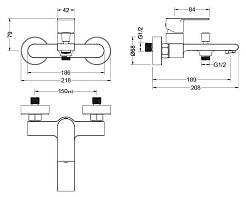 Aquatek Смеситель для ванны с душем Лира AQ1440CR хром – фотография-2