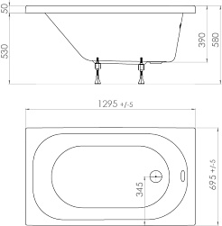 Triton Акриловая ванна Стандарт 130x70 – фотография-9