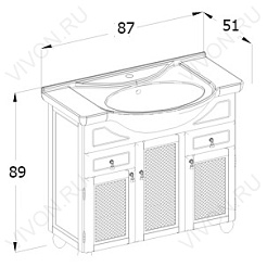 Opadiris Мебель для ванной Тибет 80 беленый бук – фотография-4