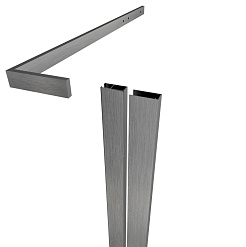 Triton Душевой уголок Терра-Графит 90x90 стекло прозрачное профиль графит с поддоном – фотография-7