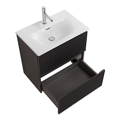 BelBagno Тумба с раковиной Uno mini 50 подвесная Темно-Серый матовый с раковиной BB-8099-3-50 – фотография-6