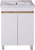 ASB-Mebel Тумба с раковиной Марко 60 2.0 белая/дуб золотой