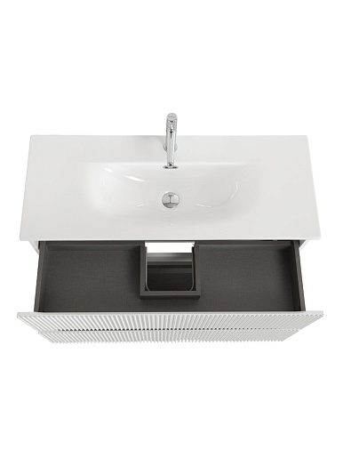 BelBagno Тумба с раковиной Uno mini 100 подвесная Bianco Opaco с раковиной BB-8099-3-100 – картинка-9